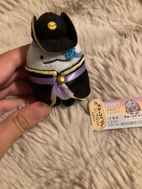 San-X Sumikko Gurashi Blue & Black Plush Toy - Captain Costume pirate special